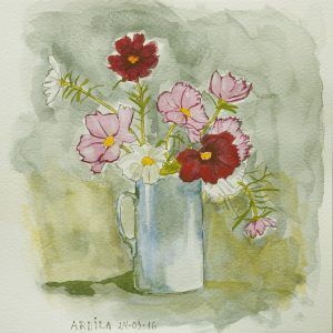 Jarrón con flores